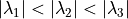 | \lambda_1 | < | \lambda_2 | < | \lambda_3 |